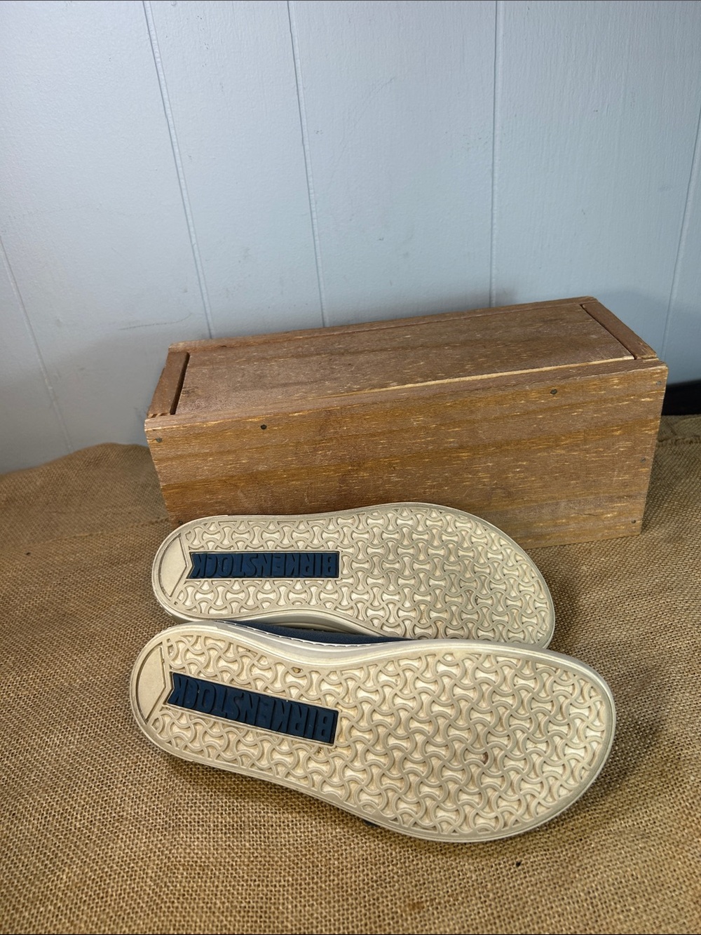 Birkenstock Navy Canvas Low-Top Sneakers - Picture 6 of 7